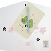 Папка -конверт «Sakura cat» А4 на кнопке, в ассортименте - 1