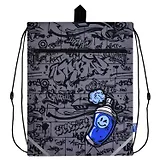 Мешок для сменной обуви "ГРАФФИТИ" 36*48см, полиэстер, полноцв.печать, наруж.карман, светоотраж.элементы