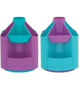 Подставка настольная "Mini Desk" бирюзовый/фиалковый, вращающаяся, Стамм