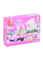 Конструктор пластиковый. Sluban Розовая мечта. Мобильный ресторанчик