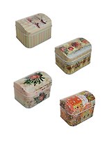 Сувенир, Шкатулка жестяная с выпуклой крышкой (в ассорт.) (8х8х10,5) (GX)