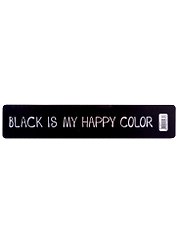 Закладка для книг пластиковая "Black is my happy color"