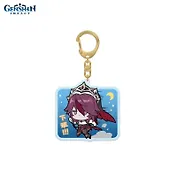 Брелок Genshin Impact Chibi Expressions Character Acrylic Keychain Rosaria