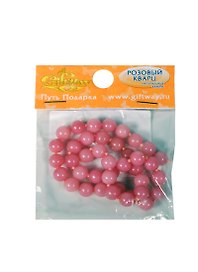 Натур. камни Розовый кварц (скрепл. бусины) (00009437) (40шт) (7х7мм) (упаковка)