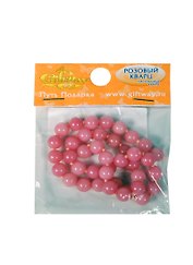 Натур. камни Розовый кварц (скрепл. бусины) (00009437) (40шт) (7х7мм) (упаковка)