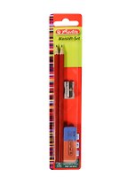 Карандаши Herlitz, чернографитные HB с ластиком и точилкой 2 штуки