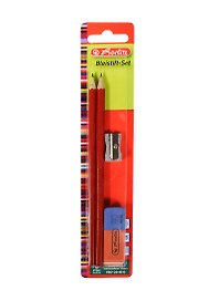 Карандаши чернографитные с ластиком, Herlitz, HB, 2 штуки