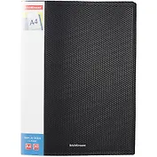 Папка 30ф А4 "Diamond Original" пластик, карман на корешке, черный, Erich Krause