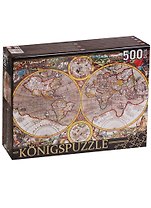 Пазл 500 эл. Konigspuzzle Древняя карта мира (КБК500-8327) (500х345мм) (3+) (коробка) (Konigspuzzle)