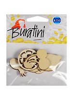 Набор декоративных элементов РТО Ягодное великолепие (DZ40029) (Buratini) (фанера) (упаковка)