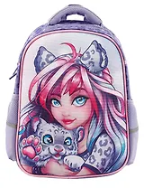 Ранец "Девушка с барсом", 1 отделение