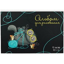 Альбом для рисования «Кошки-мышки» Феникс+ А4, 40 листов, склейка