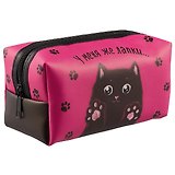 Косметичка на молнии У меня же лапки (черный кот) (16х8) (ПВХ бокс) (12-11835-cat)