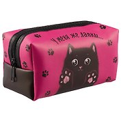 Косметичка на молнии У меня же лапки (черный кот) (16х8) (ПВХ бокс) (12-11835-cat)