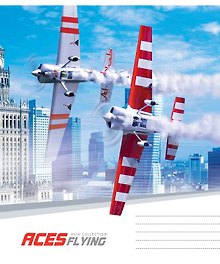Тетрадь в линейку OfficeSpace «Авиация. ACED flying» в ассортименте, 12 листов
