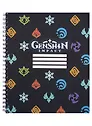 Тетрадь в клетку Genshin Impact, Logo, 96 листов
