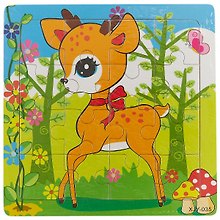 Деревянная пазл-рамка «Оленёнок»