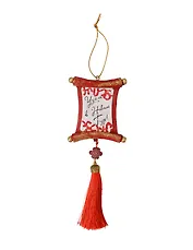 Новогоднее подвесное украшение Восточный свиток (полирезина) (16x6,3) (91538)