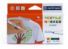 Маркеры для текстиля 6 цветов 1,8 мм, Centropen