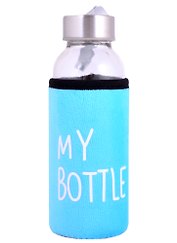 Бутылка в чехле велюр My Bottle (стекло) (300мл) (12-7599-RM300-233)