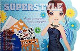 Альбом д/творч. Super Style с трафар. и накл. (Tz 10318) (1 стр. с накл., 1 стр. с инструкц., 32 стр. с контур., 5 съем. трафар.) (Kids creative) (пружина) (3+)