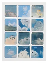 3D стикеры "Облака" (12шт)