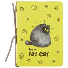 Записная книжка «Fat cat» А6, 58 листов в клетку, сшивка