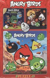 Пазл 49 элементов 3 в 1 Angry Birds (190х190 мм) (49П35_10382) (коробка)