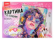 Картина-раскраска по номерам «K-POP. Яркий ритм», 30 х 40 см, холст на подрамнике, Lori