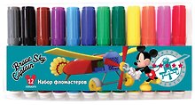 Фломастеры 12цв "Mickey Club House Aviator" мини Jumbo, Disney