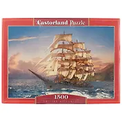Пазл Castorland 1500 эл. 68*47см. Парусник на закате