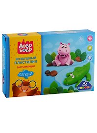 Воздушный пластилин ДобрБобр Застывающий (6 цв.) НВП06