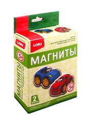 Набор для творчества LORI Магниты из гипса Спортивные машинки Пз/Г-011