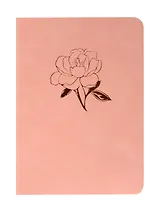 Книга для записей А5- 80л кл. "Vesper. Персиковый" иск.кожа, замша, тисн.фольгой, тонир.блок, скругл.углы, ляссе
