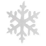 Наклейка новогодняя Снежинка (серебро) (15х15) (глиттер)