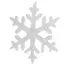 Наклейка новогодняя Снежинка (серебро) (15х15) (глиттер) - 0
