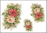 Декупажный лист, "Старинные розы", рисовая бумага, 35 х 50