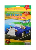 Пластик цветной мягкий самокл. Ретро-автомобиль А4 (С2540-01) (4цв./ПЭТ) (Апплика) (3+) (упаковка) - 1