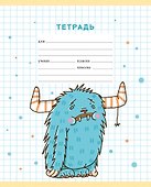 Тетрадь в крупную клетку Listoff «Монстрики» 12 листов - 2