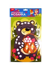 Набор для творчества LORI Увлекательная мозаика (набор большой) Мишка с лукошком Км-015