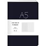 Книга для записей А5 80л лин. "Format" черн.иск.кожа, интегр.переплет, тиснение фольгой, скругл.углы, инд.уп.