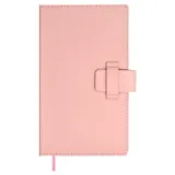 Ежедневник недат. А6+ 160л 125*211 "Краст" пепельно-розовый, кожзам, тв.переплет, офсет, ляссе, застежка