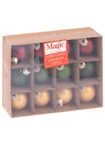 Набор елочных шаров Классические цвета (12 шт) (стекло) (3см)