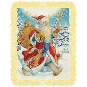 Новогоднее оконное украшение Дед Мороз 30*38 см (31251) (Феникс-Презент)
