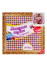 Набор для творчества TUKZAR Алмазная мозаика 30х30см Кот в цветах ,на подрамнике, круглые непрозрачные стразы 2,7 мм