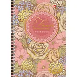 Записная книжка А6 100л кл. "Винтаж" офсет, 7БЦ, евроспираль, тиснение фольгой, Listoff