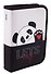Пенал 1 отделение "Panda" 20*14 см, молния, ткань, 2 откидные планки - 1