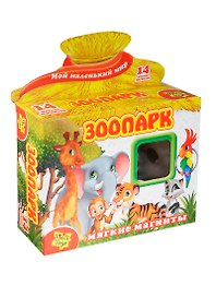 Магнитная игра «Зоопарк», 14 мягких магнитов