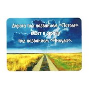 Сувенир МАГНИТИК Магнит 9,5*6,5см "Афоризмы":"Дорога под названием..."
