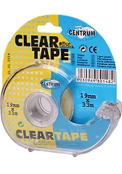 Лента клейкая 19мм*33м прозр.,в диспенсере, CENTRUM